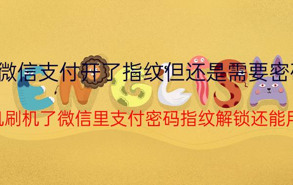 微信支付开了指纹但还是需要密码 手机刷机了微信里支付密码指纹解锁还能用吗？